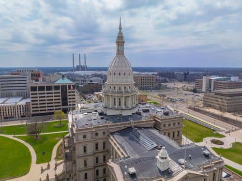 Foto panorámica de Lansing, MI