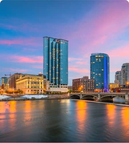 Foto panorámica de Grand Rapids