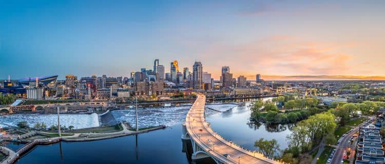 Foto panorámica de Minneapolis