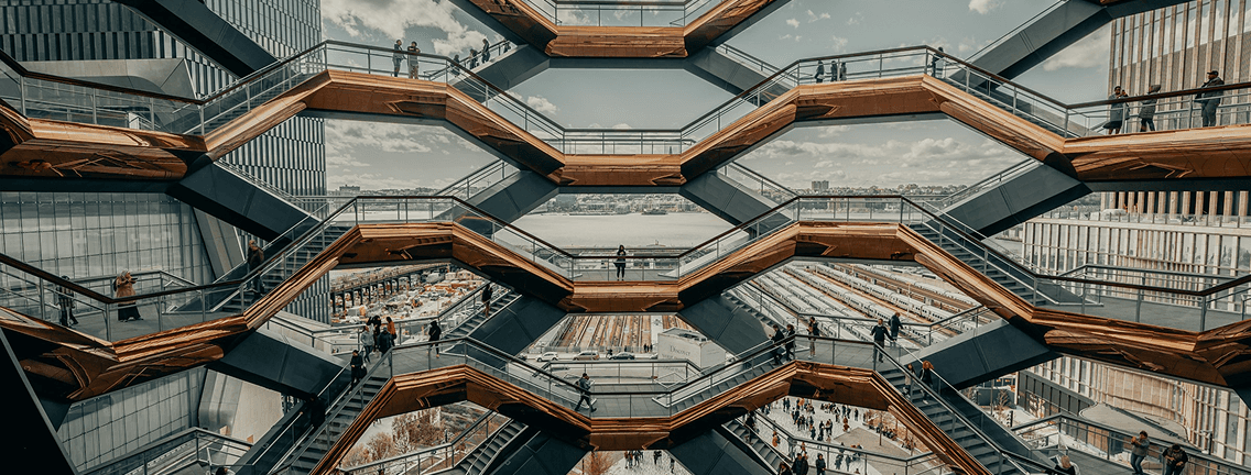 New York skyline and Brooklyn Bridge