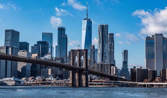 Brooklyn Bridge and Manhattan skyline